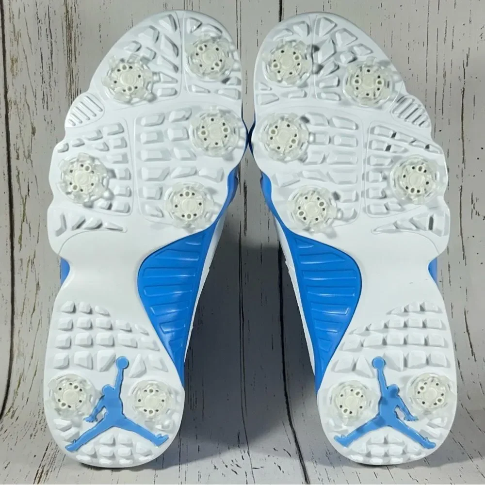 Nike Air Jordan 9 UNC White University Blue Golf Shoes Clears Men’s 8 FJ5934-101